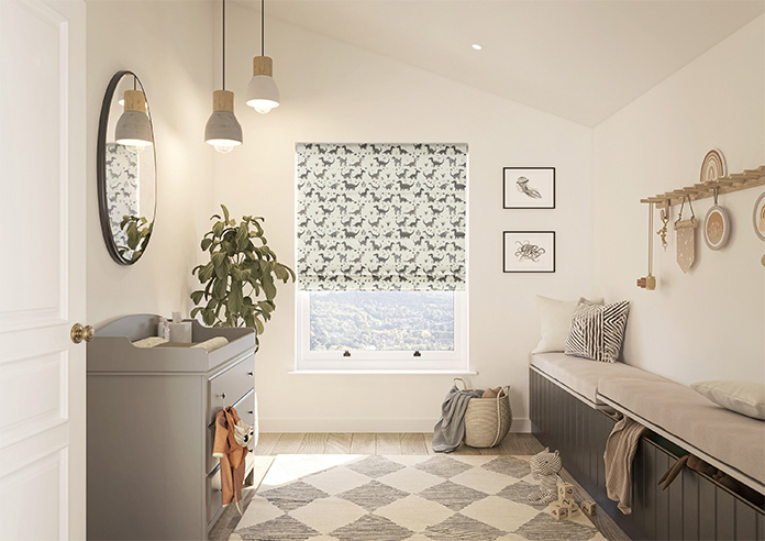 Dino Land, Fossil Grey - Roman Blind - Image 8